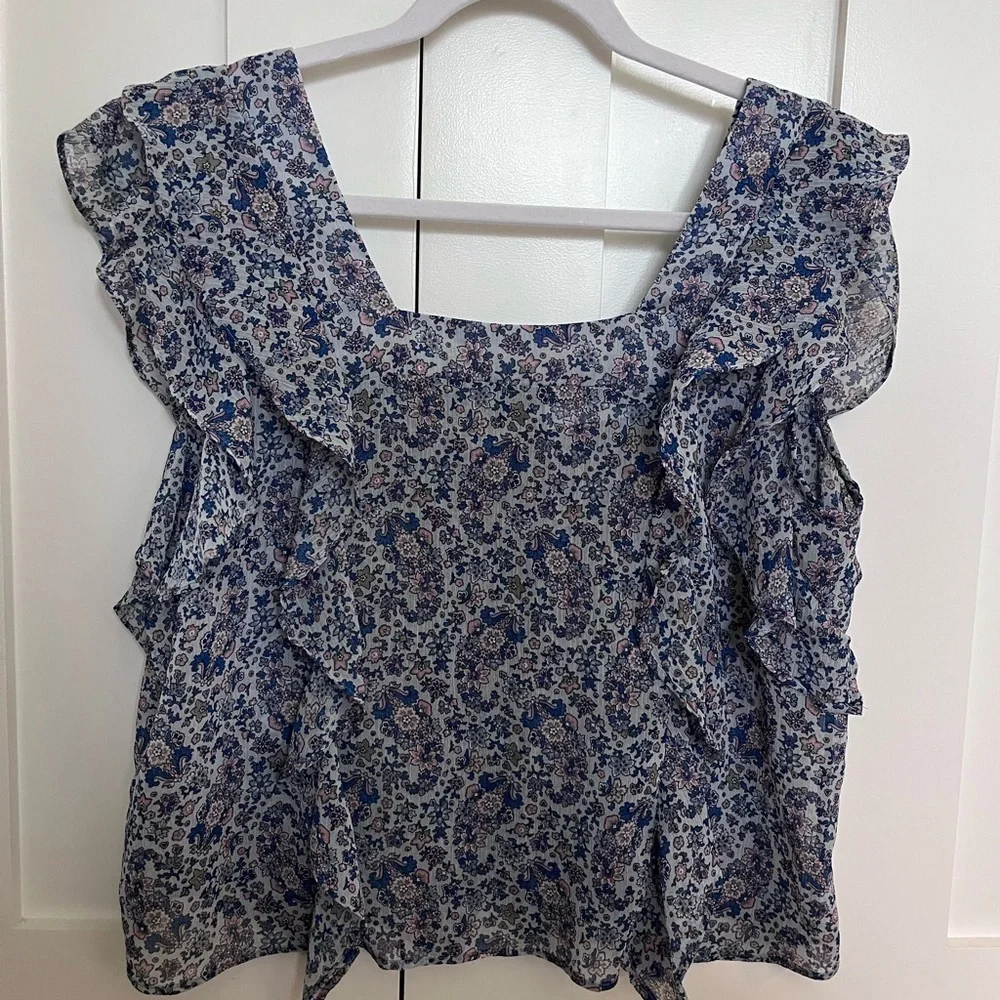 Floral Ruffle Button-Front - Picture 6 of 10